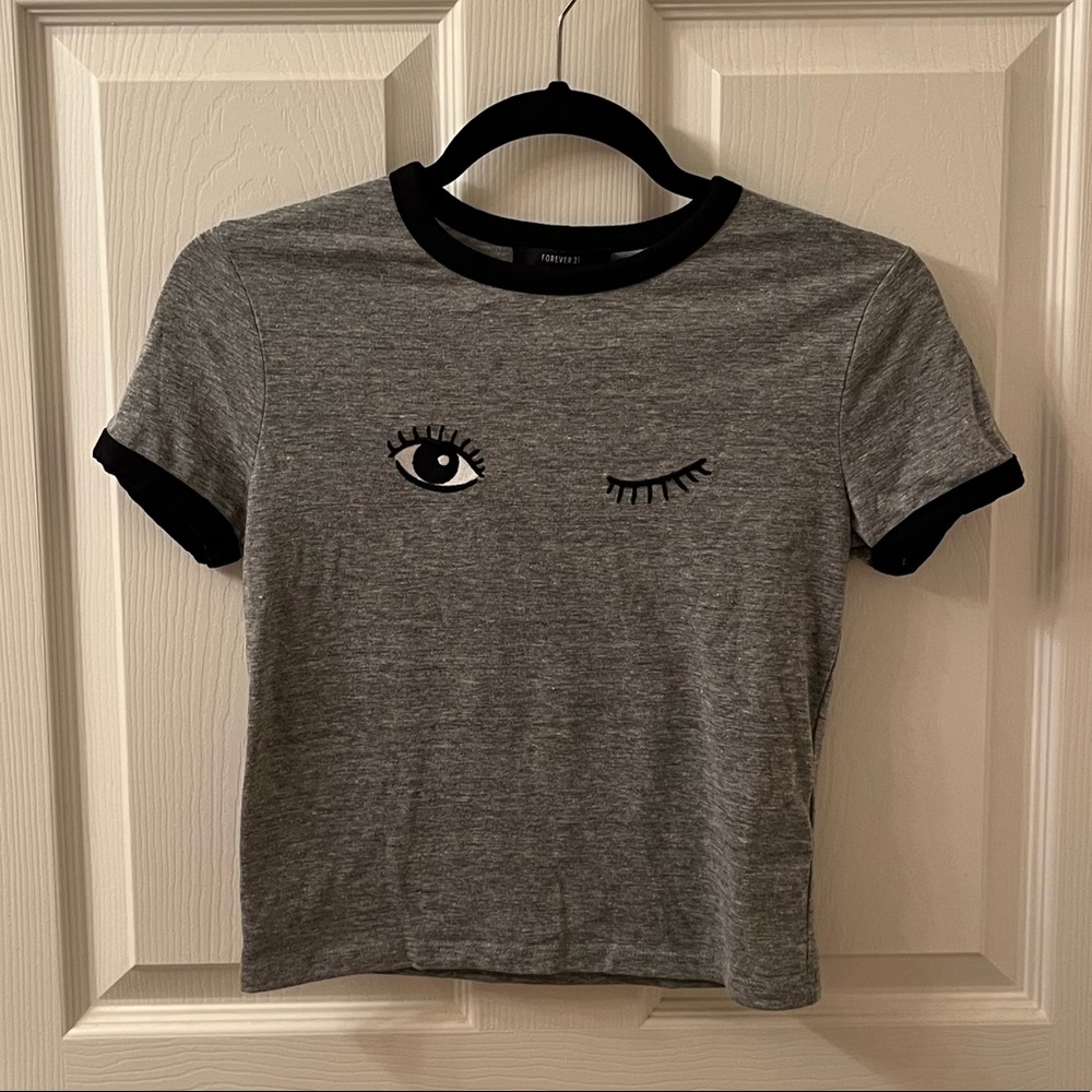 Forever 21 Wink Cropped Tee
